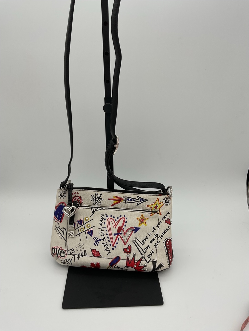Brighton Love Scribble Bria Leather Crossbody